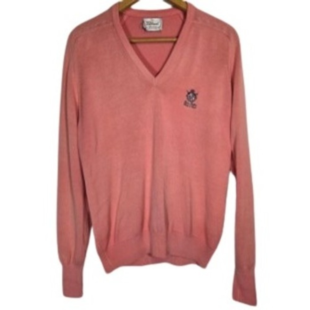 Vtg Titleist Mens Large Brushed Cotton Boca Raton Pullover‎ Sweater Country Club